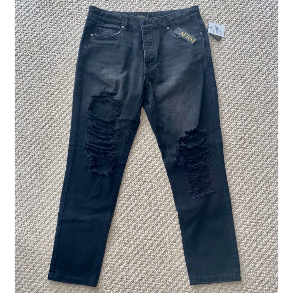 *NWT* AFRM Nordstrom Black Wash Cyrus Jeans
